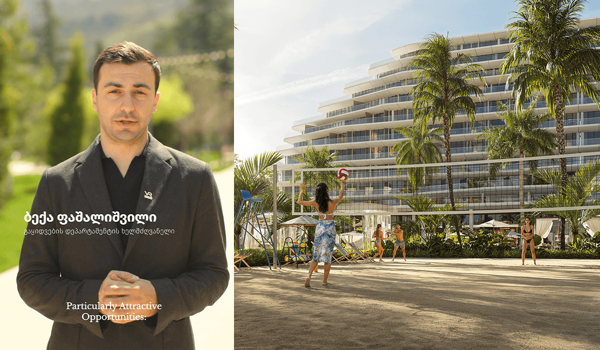 Head of Sales at VR Holding, Beka Pashalishvili, speaks about the new payment terms available in the VR Shekvetili Forest~Beach project